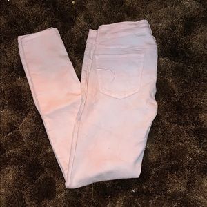 Pink skinny jeans